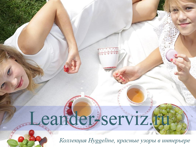 картинка Обеденный набор 4 персоны 20 предметов, HYGGELYNE, Красные узоры 71162120-327D Leander от интернет-магазина Leander Serviz