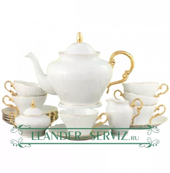 картинка Сервиз чайный 15 предметов, Элла, Отводка золото 26160725-2604 Leander от интернет-магазина Leander Serviz