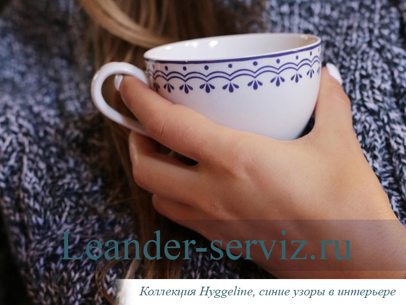 картинка Чайный сервиз 4 персоны 11 предметов, HYGGELYNE, Синие узоры 71160717-327E Leander от интернет-магазина Leander Serviz